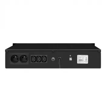 UPS rackmount Line-Interactive EVER ECO Pro 1200 AVR CDS, 1,2 kVA (650 W de saída), 2U, 3× C13, USB-B, AVR, VRLA 12 V 5 Ah ×2