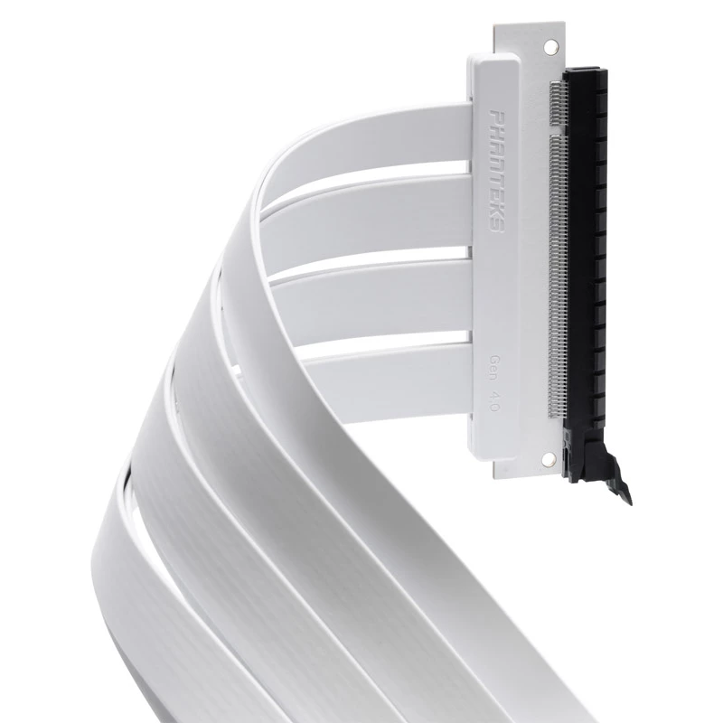 Cabo Riser PCI-E 4.0 x16 PHANTEKS, 180 graus, 30 cm - branco