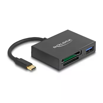 Leitor de cartões DeLOCK USB-C para cartões XQD e SD USB 5 Gbit/s