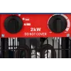 Aquecedor elétrico com ventilador BLAUPUNKT EH7010 – 2000 W, elemento em aço inoxidável, IPX4, instalação no chão, para até 22 m², preto/azul/vermelho