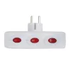 Esperanza ELK307W repartidor elétrico, 3 tomadas com interruptor, branco