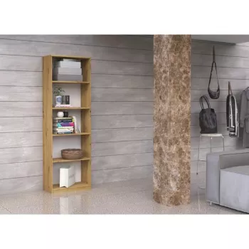 Estante Top R40 ARTISAN, carvalho, 5 prateleiras, 400×300×1820 mm, estrutura em aglomerado