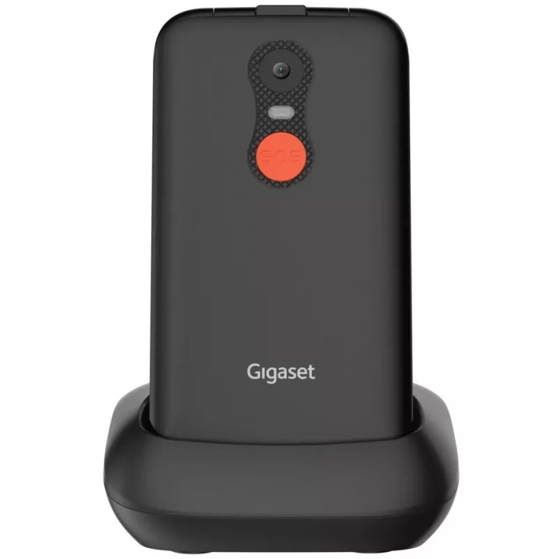 Gigaset GL595 telemóvel para seniores 7,11 cm (2,8 polegadas) Dual SIM, botão SOS, resistente a salpicos e poeira, 32 MB RAM, ranhura microSD, preto