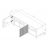 Móvel RTV Cama PAFOS 150x42x52 preto mate