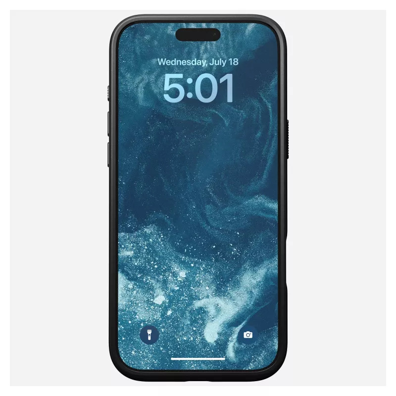 Capa para telemóvel Nomad NM01693185 para Apple iPhone 16 Pro Max, pele/TPU/PC, preta, compatível com ecrã de 17,5 cm (6,9 polegadas)