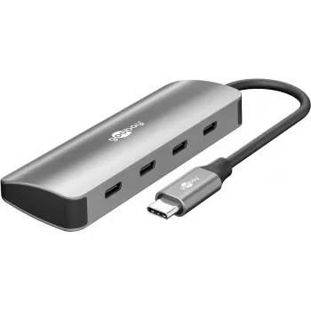 Goobay hub USB slim de 4 portas USB-C macho 10 Gbit/s - -ficha> 4x (76565)