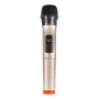 Microfone dinâmico sem fios UHF PU628J com ecrã LED (dourado)
