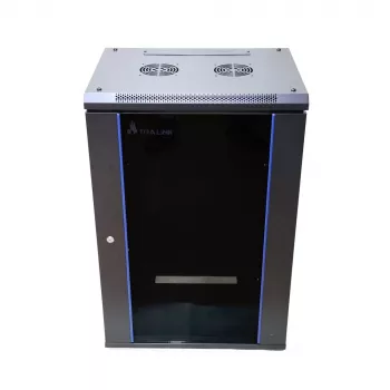 Rack de parede Extralink armário rack 18U 600x600 preto fechadura com chave