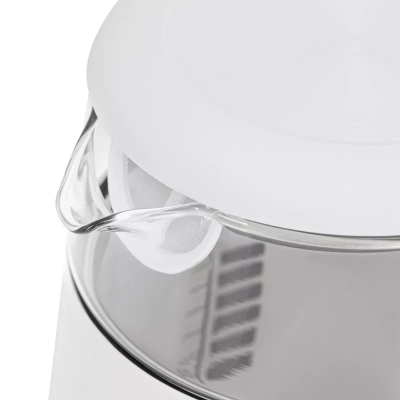 Chaleira elétrica Adler AD 1305WG — 1,7 l, 2200 W, vidro/plástico, branco/dourado/transparente