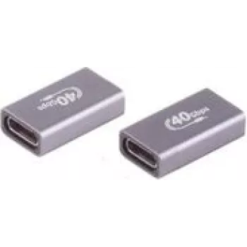 ShiverPeaks BS13-60003 adaptador USB 4.0, USB-C fêmea para USB-C fêmea, metálico