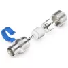 Tomada IEC/coaxial de instalação fácil (prateado/azul, 6,5 - 8,0 mm)