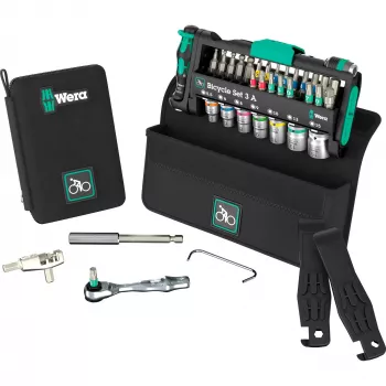 Conjunto de ferramentas para bicicleta Wera 3 A, 40 peças (05004188001) – conjunto multiferramenta compacto para manutenção de bicicletas