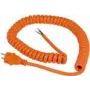 Cabo espiral AS Schwabe 70430, 230V 16A, IP44, extensível 1–5 m