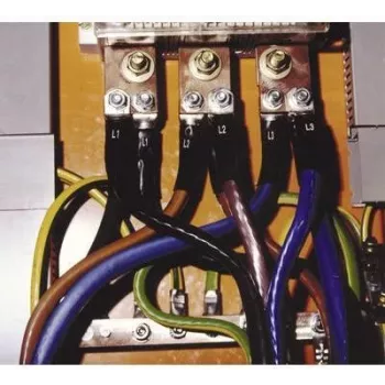 Tubo termorretrátil um de cada L1.L2,L3,N SR2LK 25-70 preto - conjunto de tubo termorretrátil para identificação de fases sem adesivo 3:1 resistente a influências químicas e raios UV.