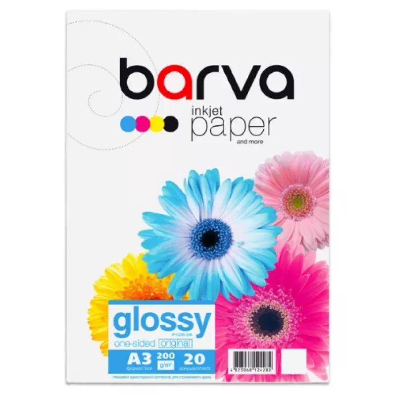 Papel fotográfico Barva (IP-C200-346) Glossy, 200 g/m², A3, 20 folhas