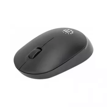 Rato sem fios Manhattan Performance III, preto, 1000 dpi, 2,4 GHz (até 10 m), USB, ótico, ambidestro, três botões com roda de scroll, recetor nano USB, pilha AA (não incluída), base de baixo atrito, três anos de garantia