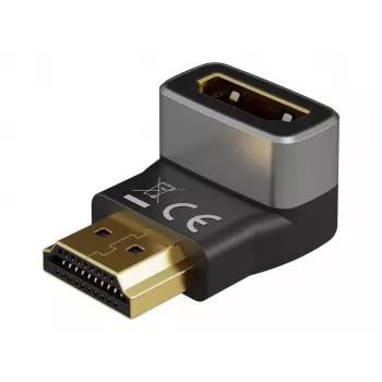 Goobay 72011 Adaptador angular HDMI™ 270° Vertical, 8K @ 60 Hz, dourado, Preto, Prateado | Goobay