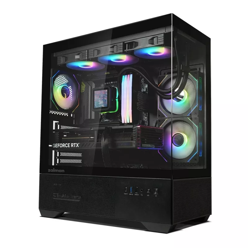 Caixa de PC CHRONIX V2 Mid Tower ventoinhas ARGB x3 preta