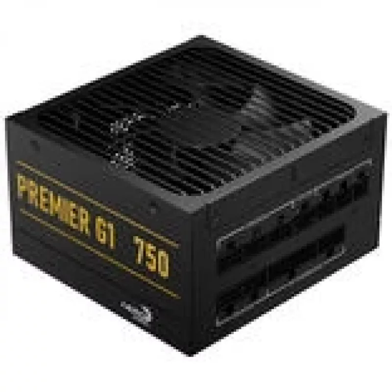 Fonte de alimentação AEROCOOL Premier G1 80 PLUS Gold ATX 3.1 PCIe 5.1 750W, preta