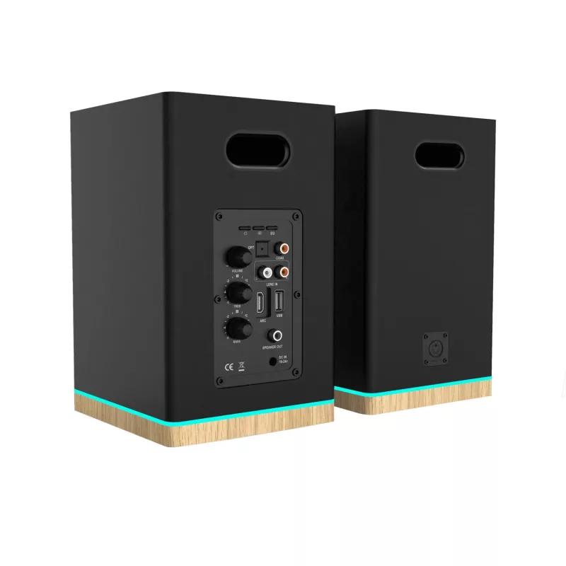 Blaupunkt BS60BK Colunas de estante LED, Bluetooth, HDMI ARC, preto