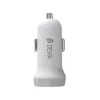 Carregador de automóvel Devia Smart Series Lightning 5V 3,1A USB duplo branco