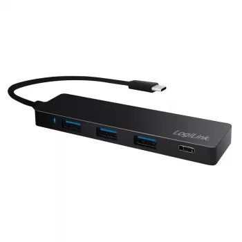 LogiLink UA0311 USB-C 3.2 Gen 2 Hub multiporta 4 Portas Preto