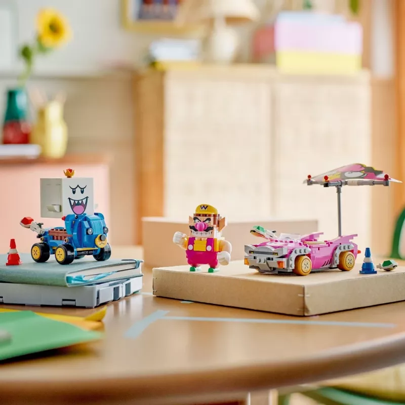 Conjunto de brinquedo de construção LEGO 72038 Super Mario Mario Kart Wario King Buu Huu – figuras de personagens e elementos de pista
