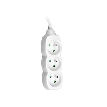 Tracer PowerCord cabo de extensão, 3 tomadas, 3 m, branco