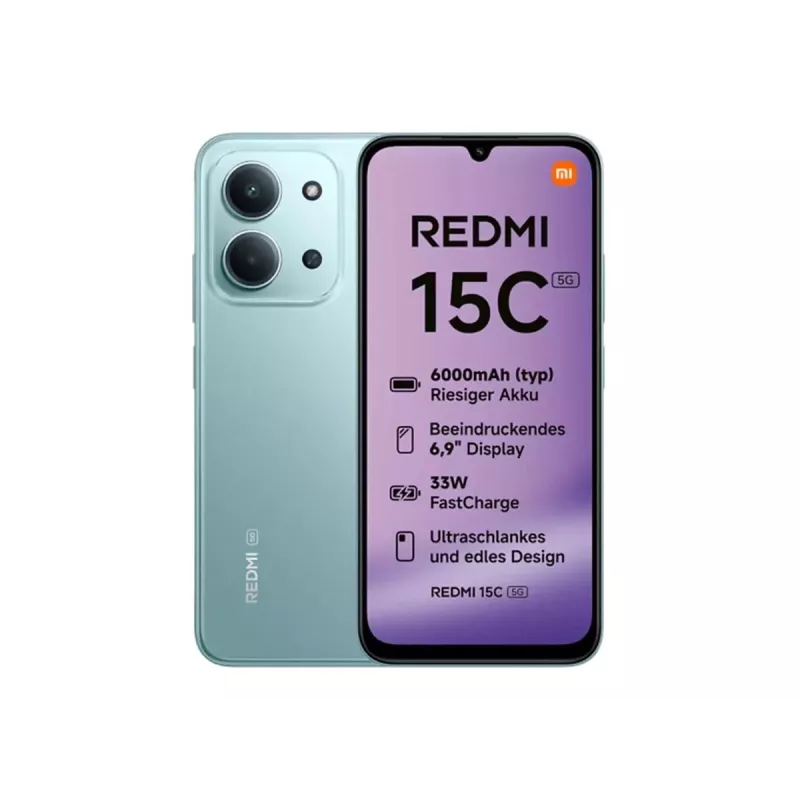 Xiaomi Redmi 15C 5G - Smartphone 5G - Dual-SIM - RAM 8 GB / armazenamento interno 128 GB - slot microSD - 6,9 polegadas - 1600 x 720 píxeis (120 Hz)