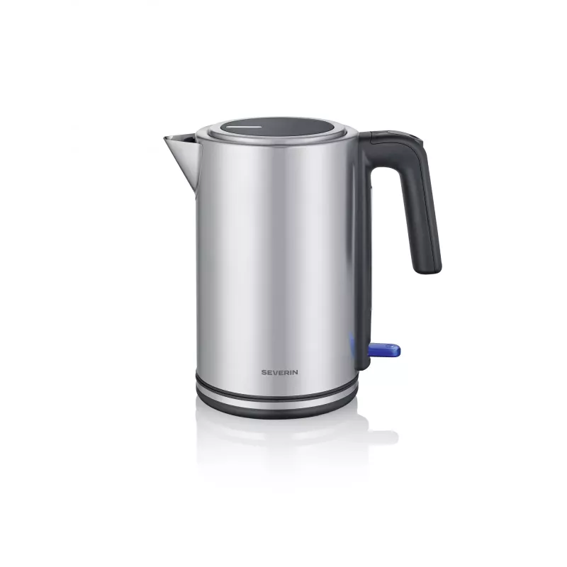 Chaleira elétrica SEVERIN WK 3449 — 1,7 l, 2400 W, aço inoxidável/plástico, preto-prateado