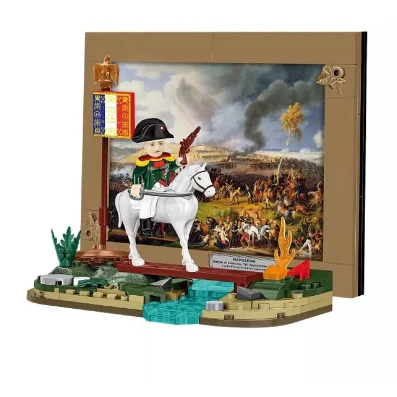 Conjunto de construção Cobi Napoleão Batalha de Moscovo 145 peças maquete histórica diorama