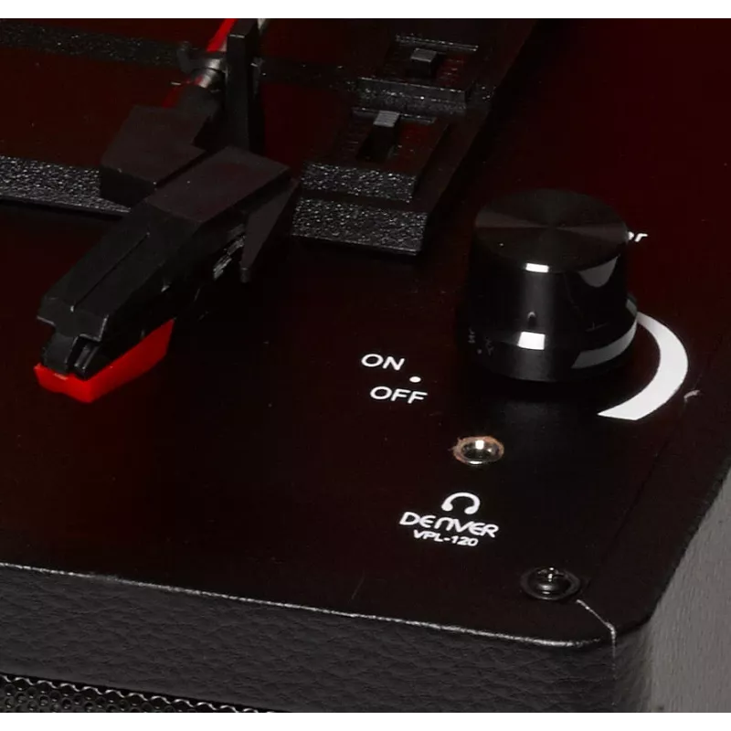 Denver VPL-120 Gira-discos USB com colunas integradas, preto