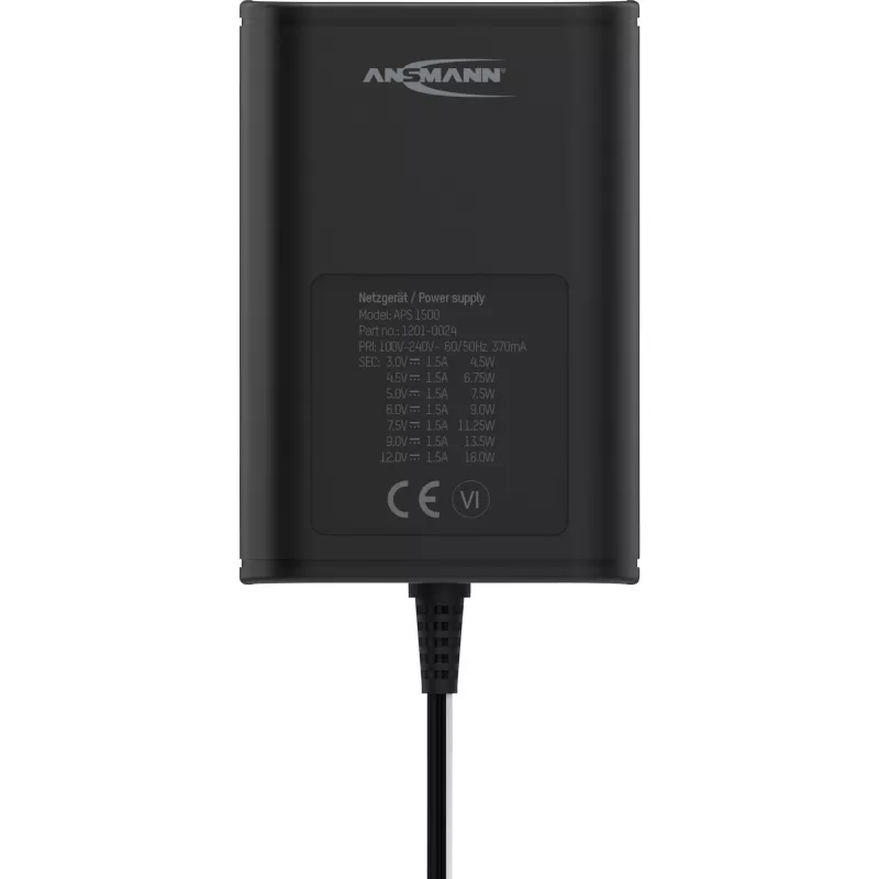 Carregador Ansmann APS 1500 Universal preto