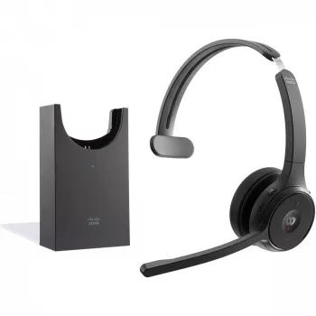Headset 721 Wireless SINGLE+STAND Carbon preto Usba B