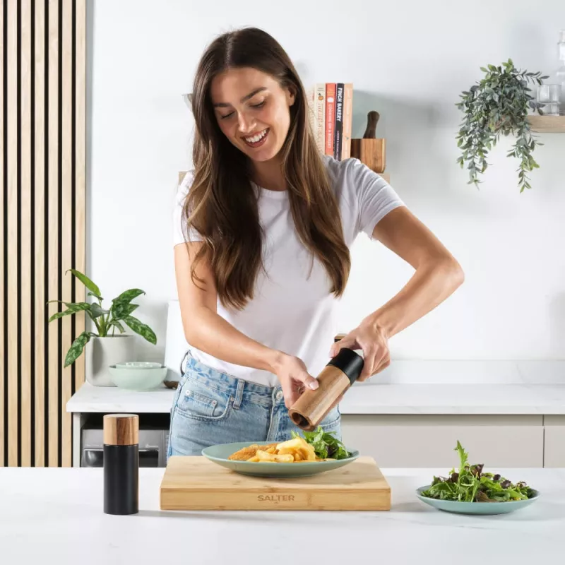 Saleiro e pimenteiro Salter BW12068EU7 preto com moagem ajustável