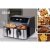 Fritadeira sem gordura IDEAL, dupla horizontal 9L, 8 funções - incluindo desidratação de alimentos