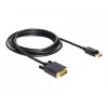 Cabo Delock DisplayPort 1.1 macho > DVI 24+1 macho passivo 3 m preto (82592)