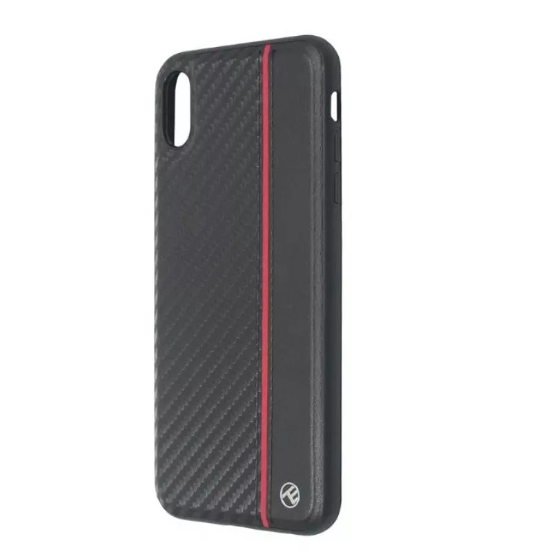 Capa para telemóvel Tellur Cover para iPhone XS Max – acabamento em carbono preto