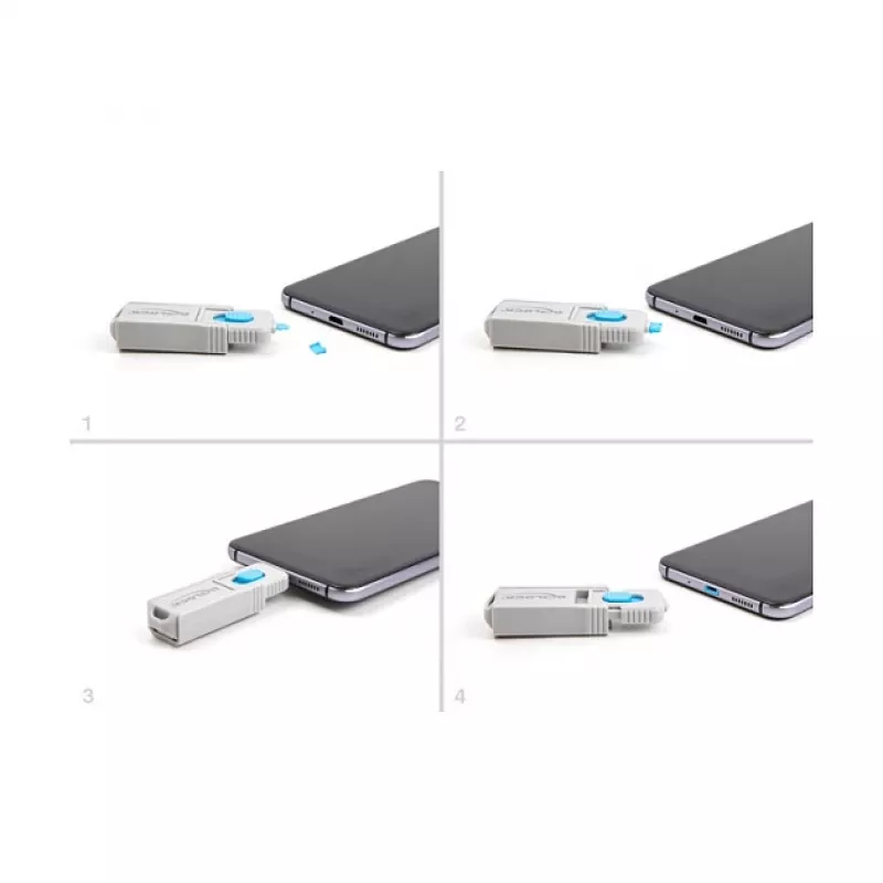 Bloqueador de porta DeLOCK 20949 fêmea Micro-USB pack de 10 azul