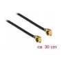 Cabo coaxial DeLOCK 89609 0,3 m MHF (I-PEX) preto dourado