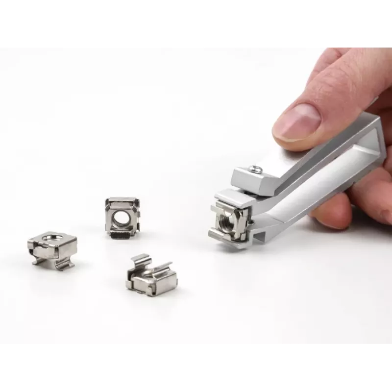 Alicate DeLOCK para porcas gaiola M4 M5 M6 alumínio prateado