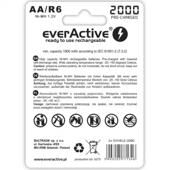 PILHAS R6/AA 2000 mAh, BLISTER 2 UNID.