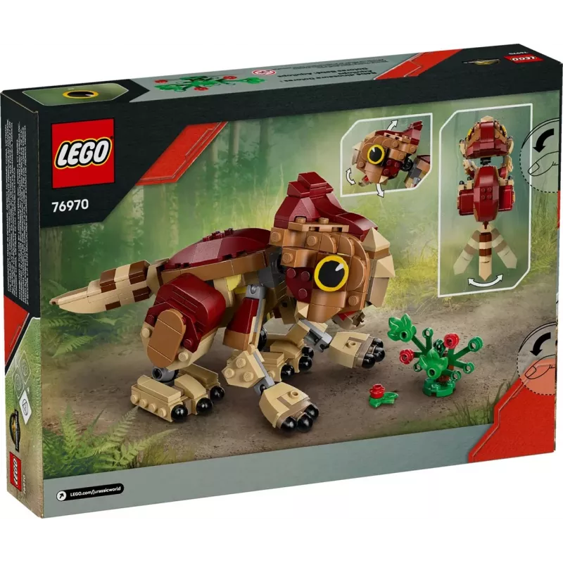 Conjunto de construção LEGO Jurassic World 76970 Baby-Dinosaurier Dolores Aquilops, 339 peças, 110×150×200 mm