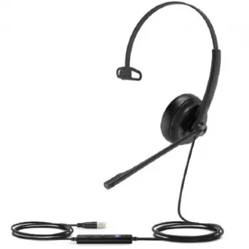 Headset Yealink UH34 com fios arco de cabeça Escritório/Call center Preto