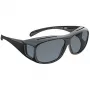 Óculos de sol WEDO 271 48599 oval, wrap-around, unissexo, lentes polarizadas, design sobre-óculos