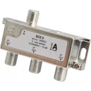 Triax SCS 3 - Divisor de cabo - 75 Ohm - 5 - 2400 MHz - Prateado - Branco - Fêmea - 10,5 dB (349823)