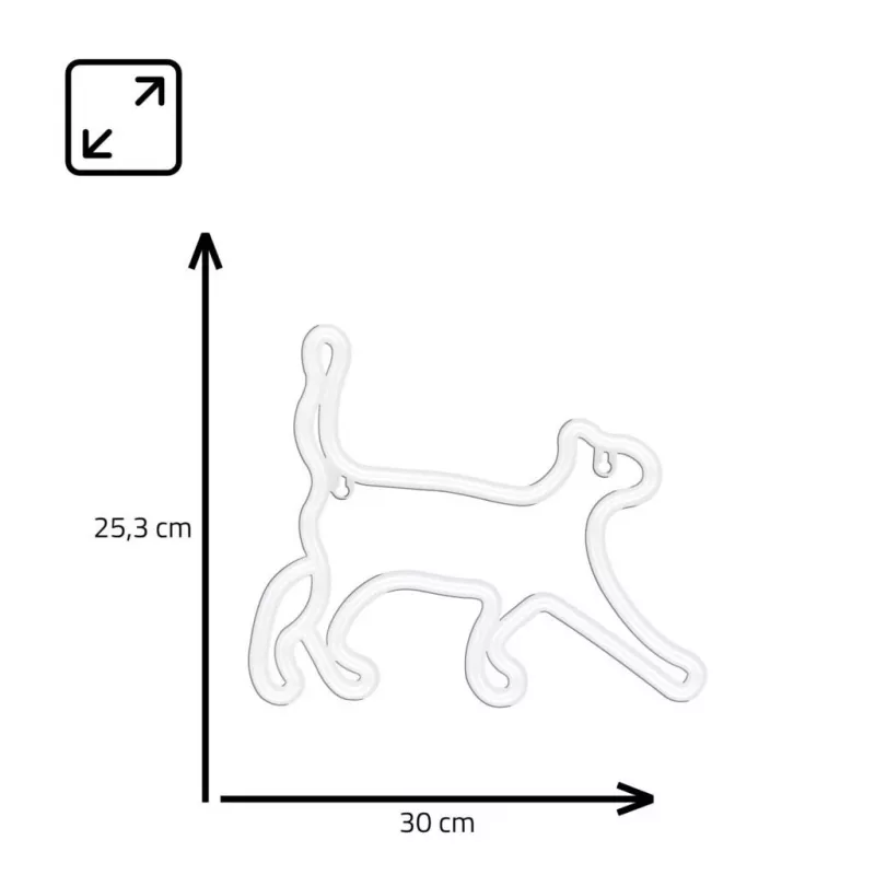 Luz néon decorativa MANTA SNL70WH Style Neon Lights CAT 2 branco 70 cm