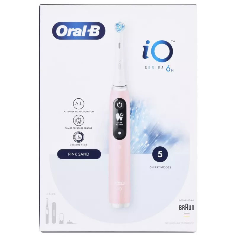 Escova de dentes elétrica Oral-B iO6 rosa