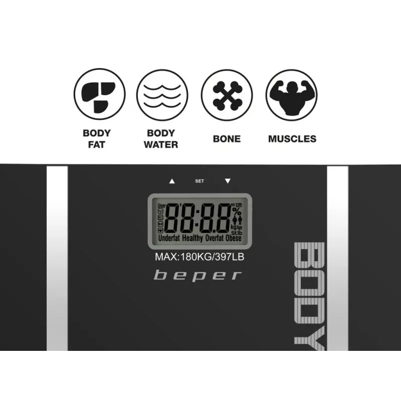 Balança de pessoa eletrónica Beper 40.808A