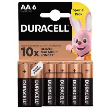 Pack de pilhas Duracell Basic AA / LR6 — 6 unid. (alcalinas)